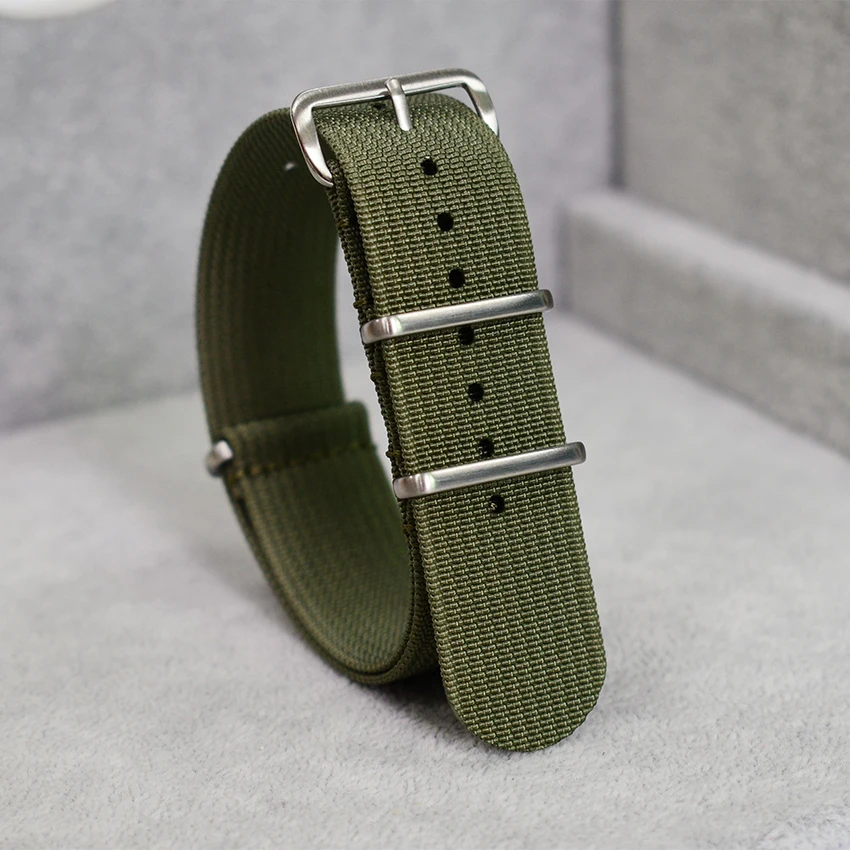 Premium Nylon Multi-Color Replacement Watchband Cheap Ribbed Nylon Watch  Strap
