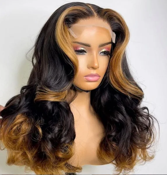 Парики из человеческих волос 27 цветов с эффектом омбре, светлый цвет, парик свободного покроя без клея, доступная цена