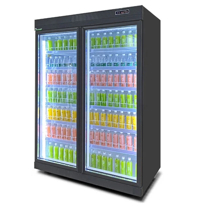Commercial Refrigerators Glass Door Wine Cooler Refrigerator Beverage Display Fridge