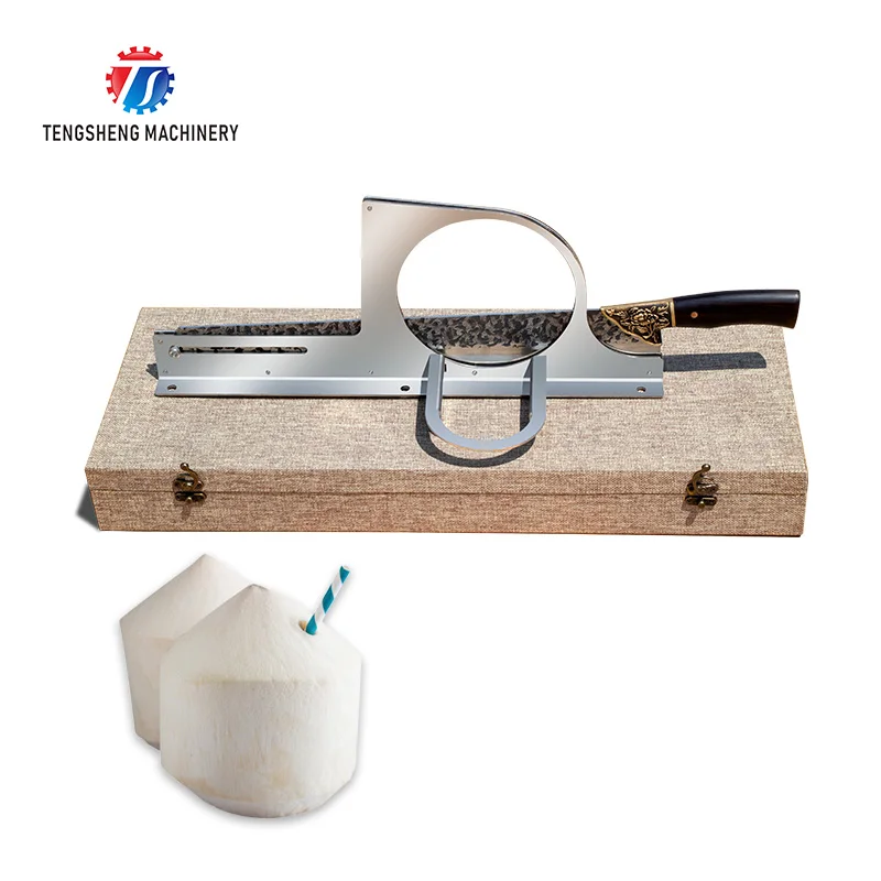 Paired with tender coconut peeling and coconut green holing machine All stainless steel coconut green guillotine knife