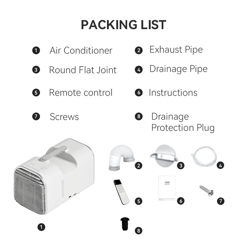 ROG-1 China Personal Space Air Cooler Portable Mini air Conditioner for Room Electrical Installation Free air Conditioner