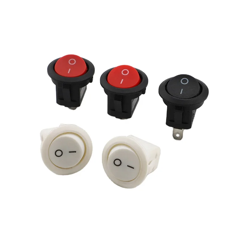 KCD1 T125 верхней круглый нижняя квадратный 23 мм 2 pin 2 положение ВКЛ-ВЫКЛ кулисный переключатель 6A 250V