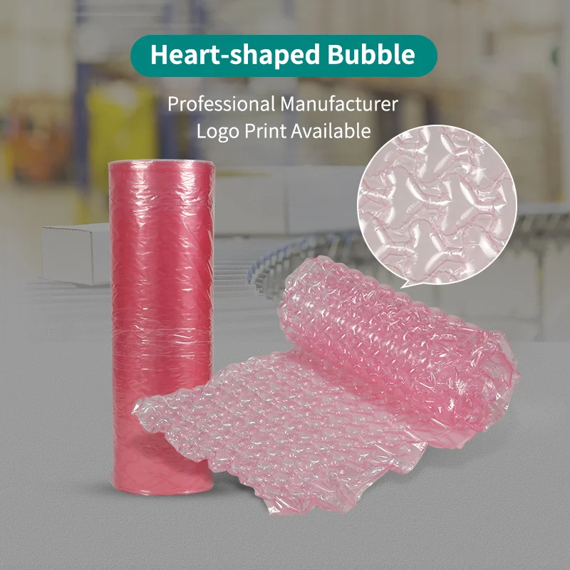 ULINEpak Void Fill Heart Shape Air Bubble Cushion Wrap Film Roll