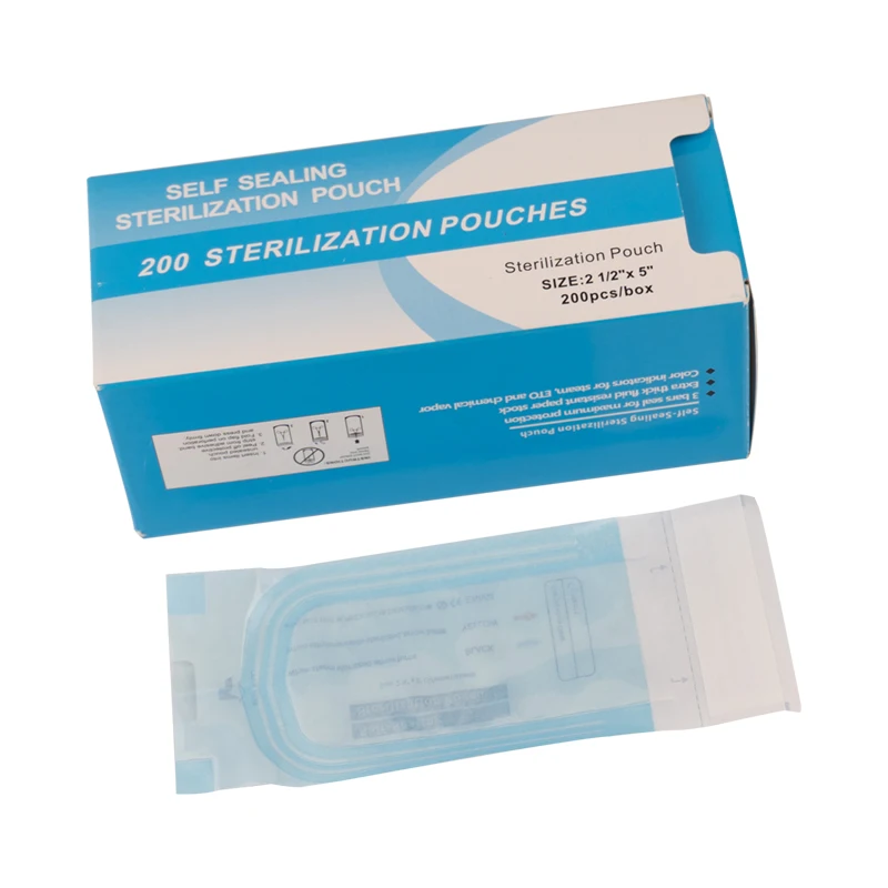 200pcs recyclable Self-sealing Sterilization Bag For Tool Storage And Disinfection, Disposable Dental Tattoo Tool Storage Bag