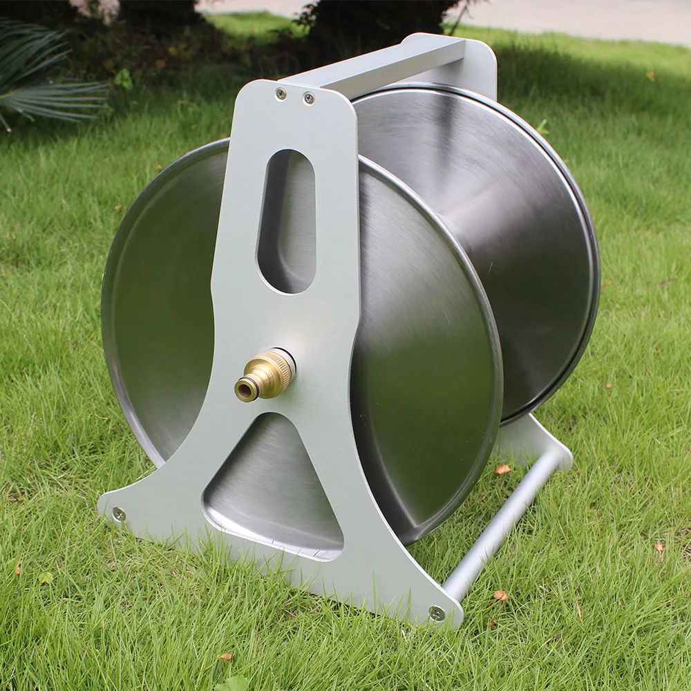 buy products from china steel 40m hose hand held wall mounted brass hose connectors reel cart mini garden tools