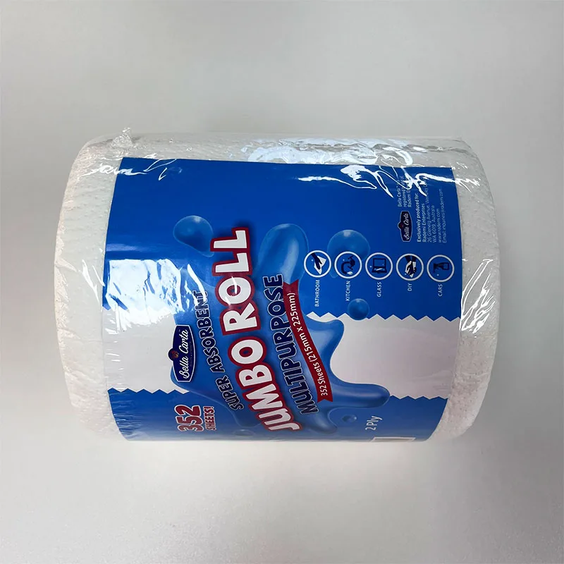 Custom soft and absorbent printed 2/3ply premium bulk jumbo kitchen paper towel tissue roll