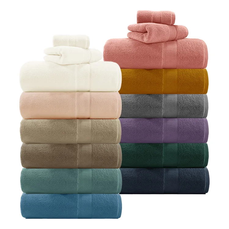 Manufacturer luxury 100% cotton 70x140cm 600gsm terry towels for bath use