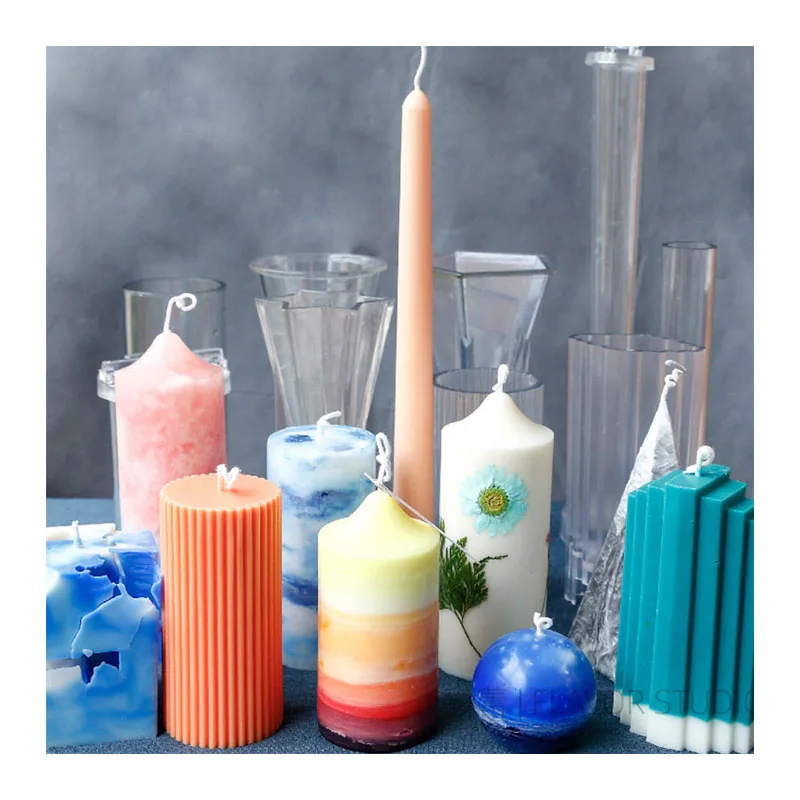Hot New Product Smooth Cylindrical Square Multifunctional Diy Tool Acrylic Candle Molds