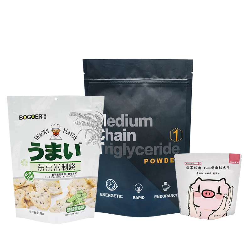 Custom  Low Moq Waterproof  Aluminum Foil Zip Lock  Stand Up Coffee Food Smell Proof Pouch Zipper Mylar Packaging Bags With Logo
