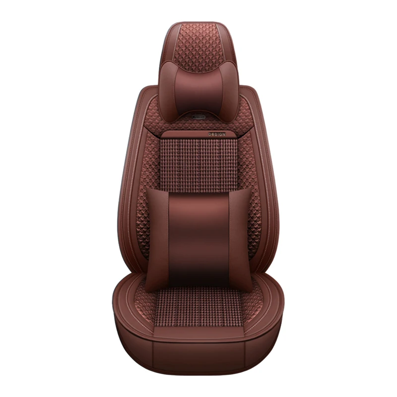 Hot products leather fight vertical ice silk car cooling seat cushion