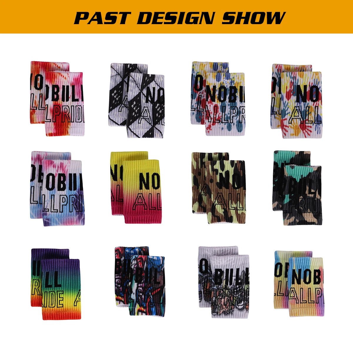 Free design custom logo cotton sports hand sweatband wristband custom print sports wristband