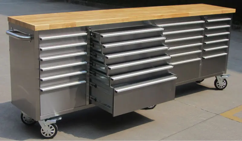 96 inch  Metal Heavy Duty Steel Garage Tool Cabinet High Quality Trolley Tool Chest