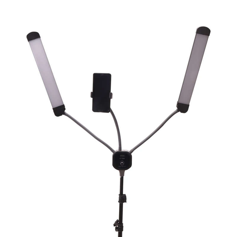 Double arms ring light 360 degree shooting angles 3000-5600K LED ring light with USB port good for makeup Vlogging