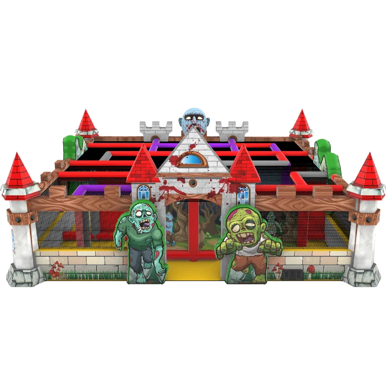 Bounce house Коммерческий Хэллоуин лабиринт прыгающий замок карнавал игры Детская Вечеринка Аренда оборудования мини-гольф поле пузырь палатки