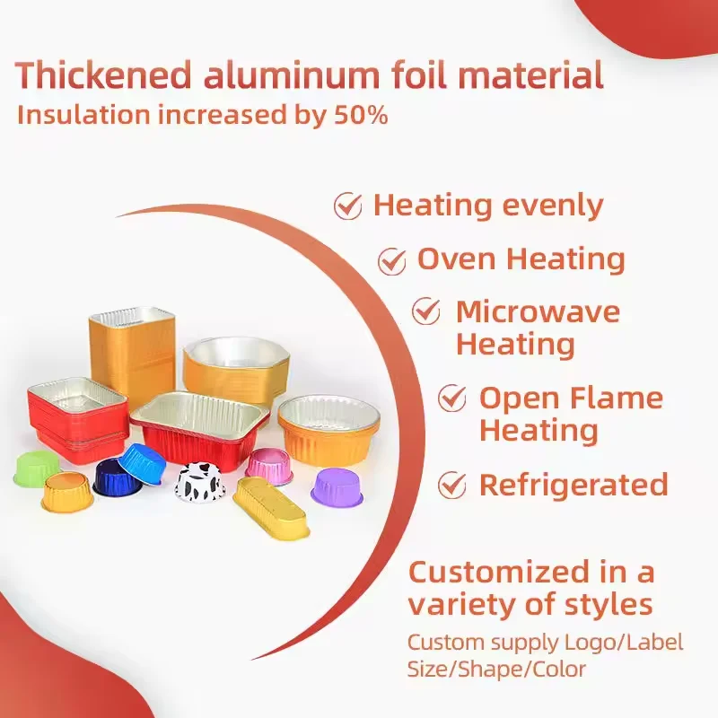 Disposable tin foil tableware, kitchen barbecue food packaging, aluminum foil containers, pallets