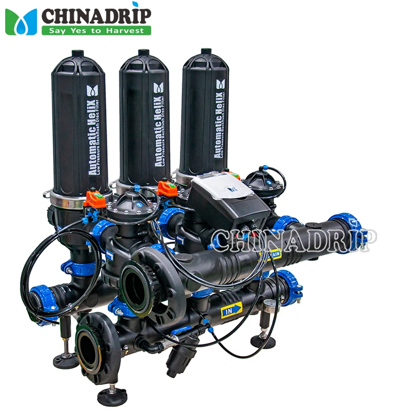 3 Inch 4 Unit Agricultural Irrigation Automatic Back Flushing Self Cleaning  Water Filter System For Drip Irrigation