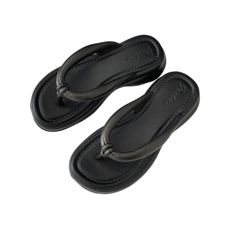 Source manufacturers thick bottom EVA color slippers fashion design outdoor leisure entertainment beach women flip-flops