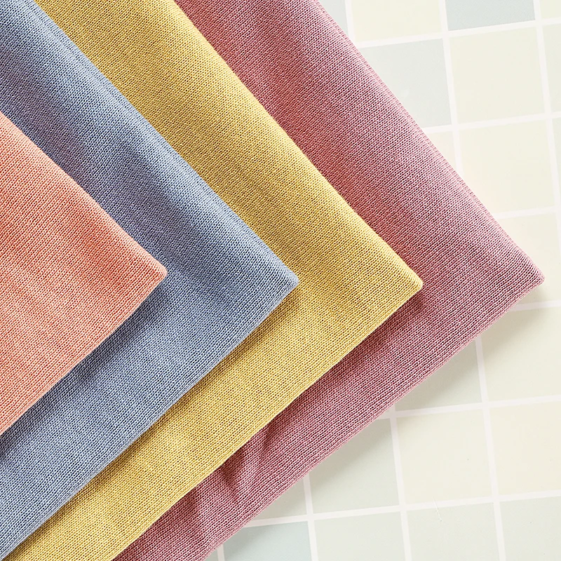 QS5253 Hot Selling Casual Streetwear Style 20s Cotton 320gsm Double-side knit Interlock Fabric for Tops Outerwear Sweater