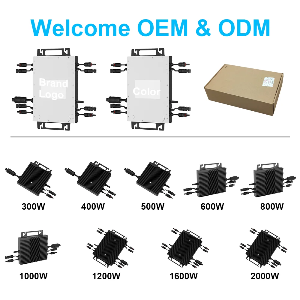 Kit Solaire Plug And Play Avec Micro Onduleur  Grid Tie Inverter 2000W Micro Inversor Solar Micro Invert With Limiter