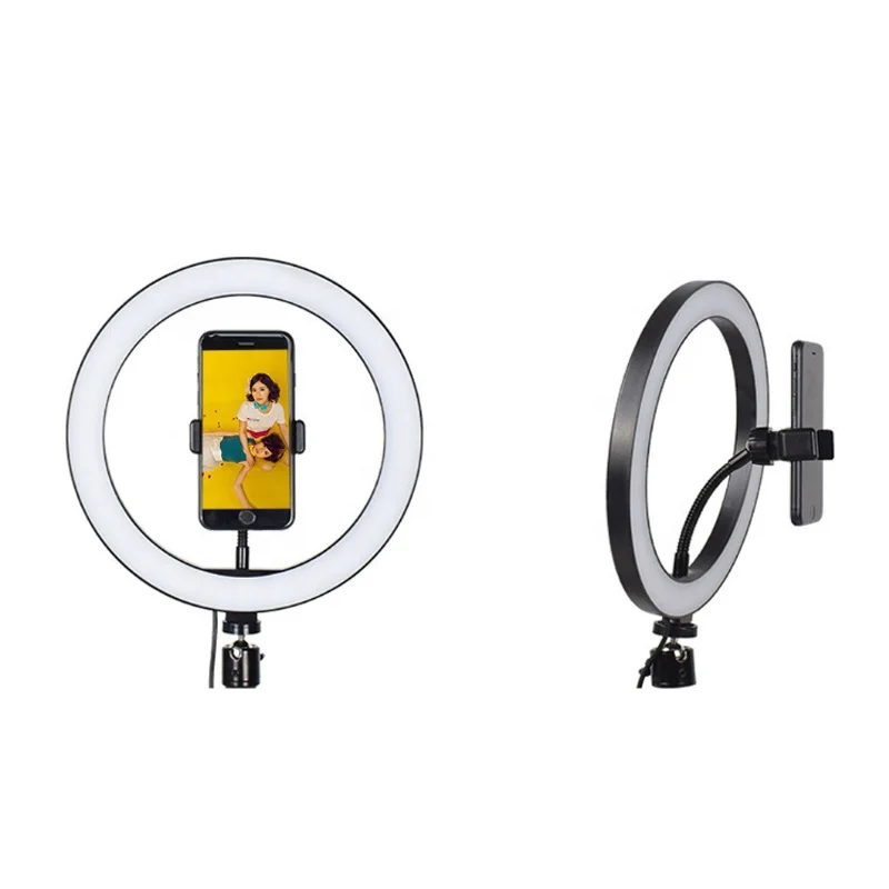 
2020 Hot Sell Led Photograhic Lighting 6 inches 8 inches 10 inches White Fill Shadow Ring Live broadcasting Light 