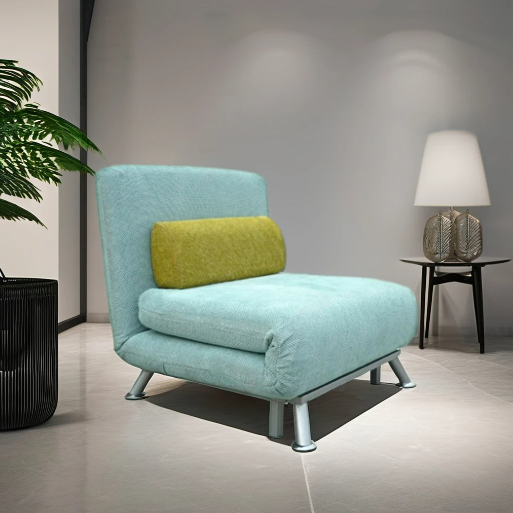 Modular Reclining Living Room and Office Furniture Single Apartment Foam Folding Fabric Pull out Sofa Cum Bed for Lunch Breaks