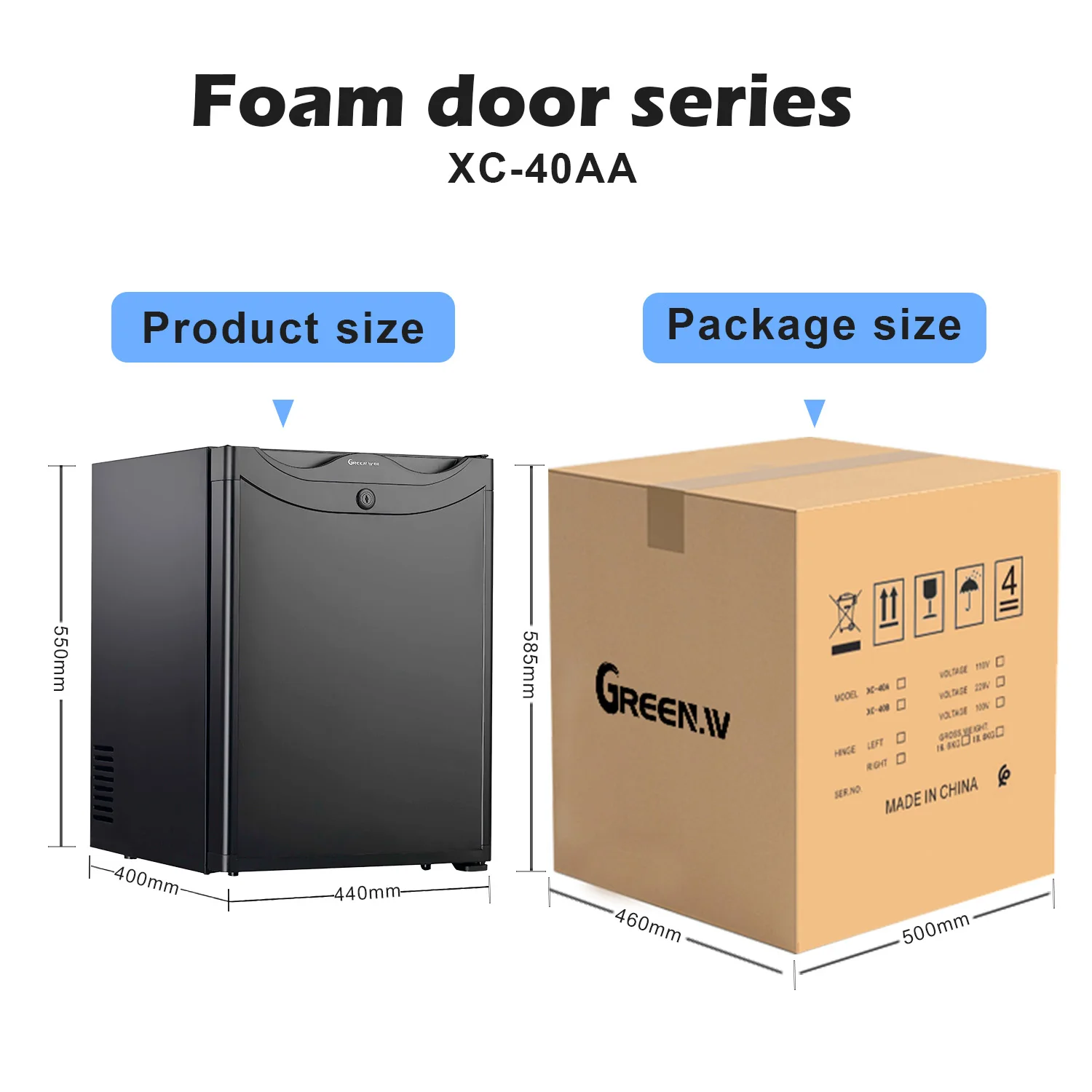 40L Absorption drink small refrigerator single door counter commercial bar mini fridge
