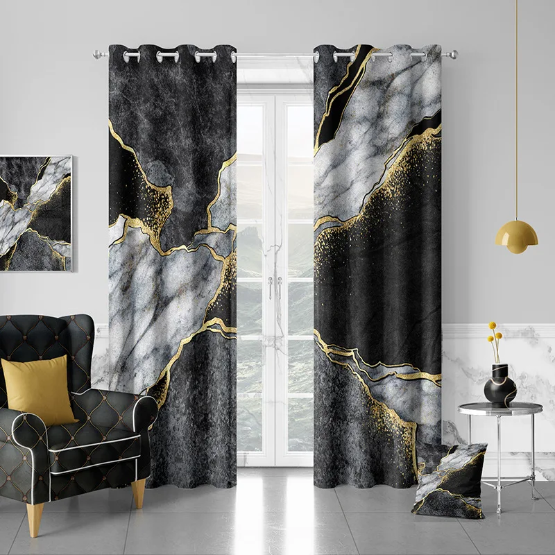 High quality Living room and bedroom curtains 3D printed curtains
