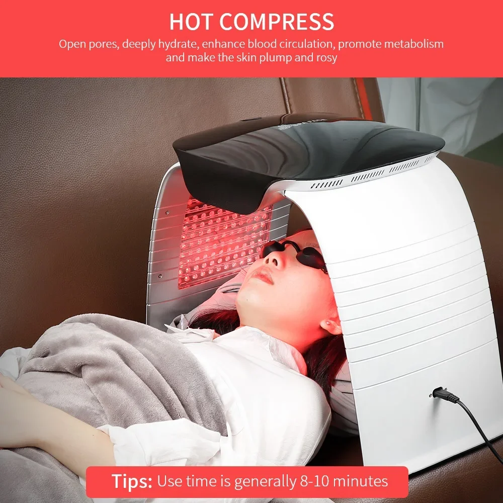 Portable blue light acne scar removal skin rejuvenation 7 colors PDT photon led red light therapy beauty machine for face