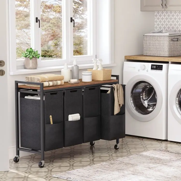 Wholesale Laundry Baskets, HOOBRO Brand Laundry Hamper Sorter for Clothes, Washing Basket Dirty Clothes Laundry Cart