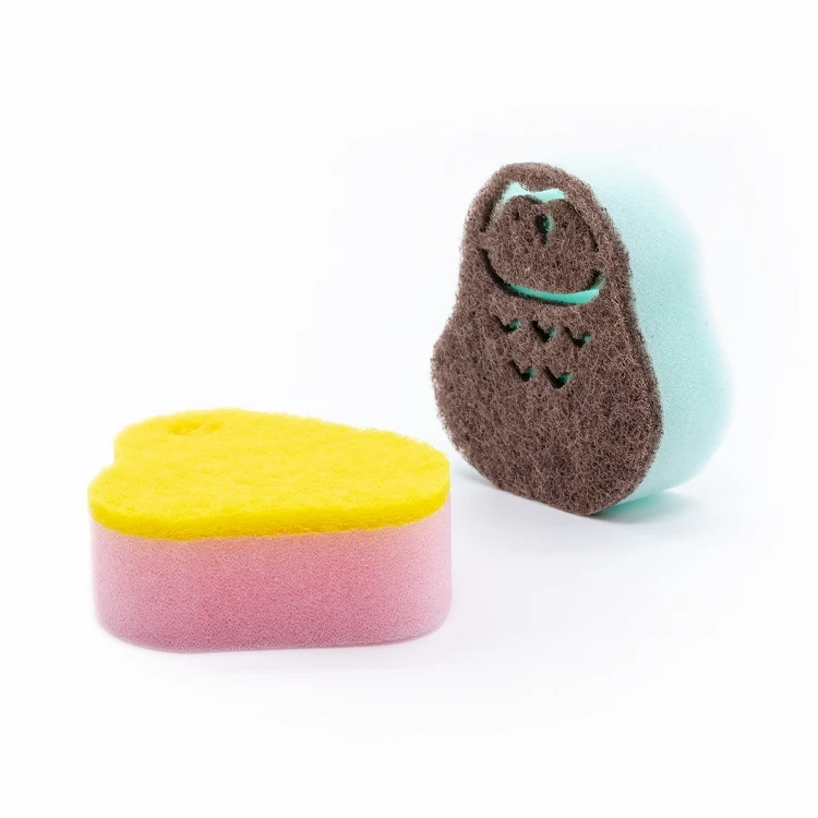 Wholesale scouring pad kitchen cleaning scrubber sponge for washing dishes