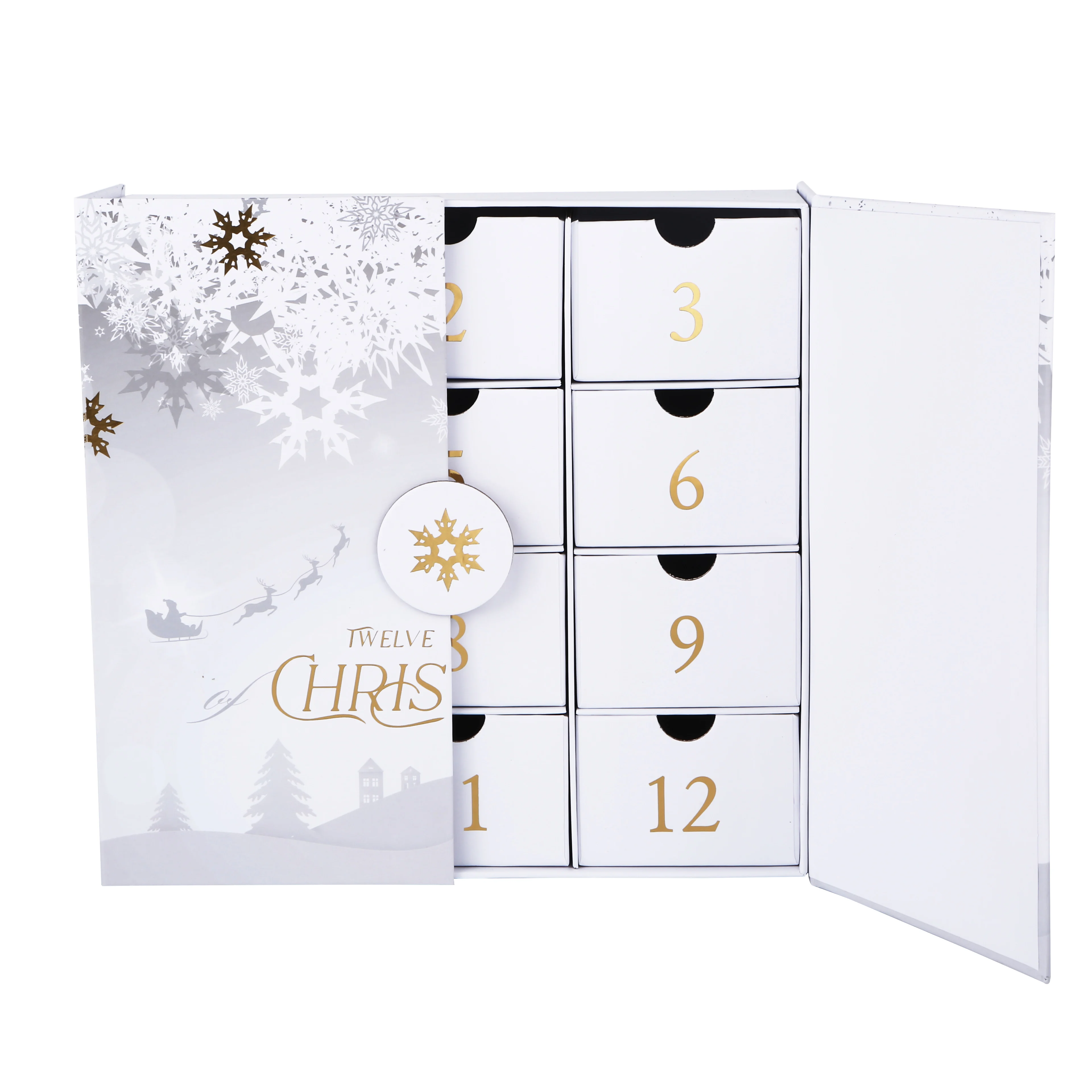 cosmetics perfume gift box advent calendar cardboard box black advent calendar packaging box 12 days advent christmas calendar