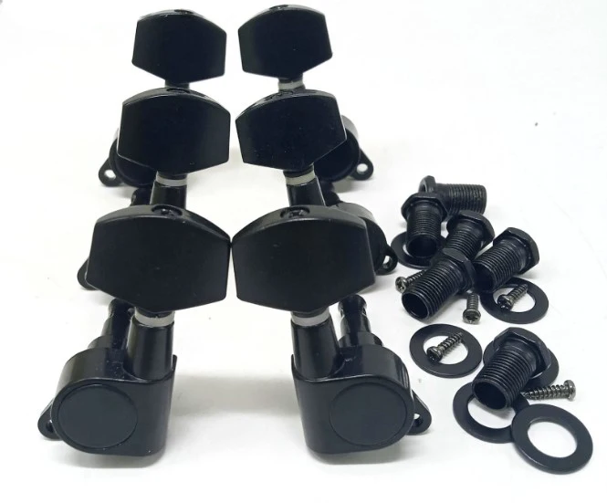 Popular supply of folk guitar full closed coil coil metal alloy 41 folk LP electric guitar big square head string button black