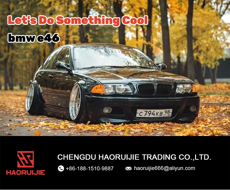 E46 accessories body kit modified upgrade m3 front bumper grille car spoiler for BMW e46