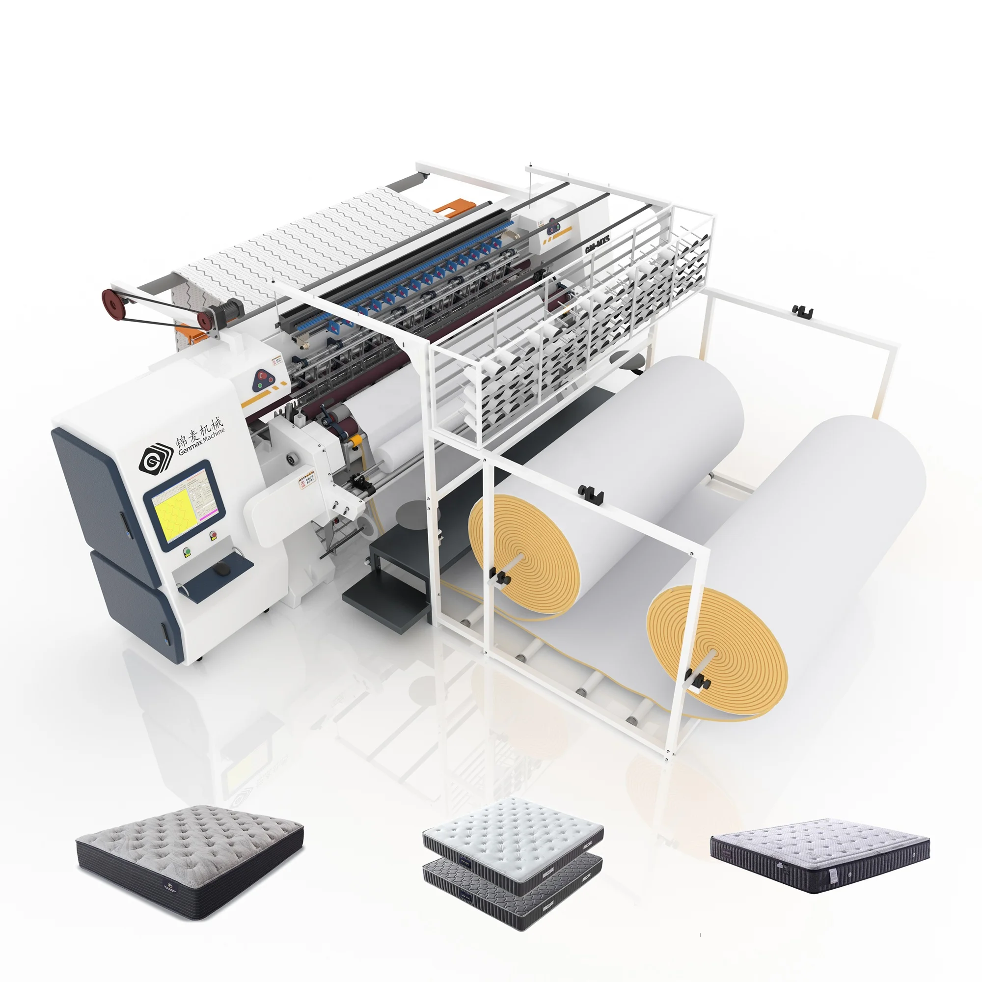 Высокоскоростной Компьютеризированный стеганый станок для матрасов система преобразования