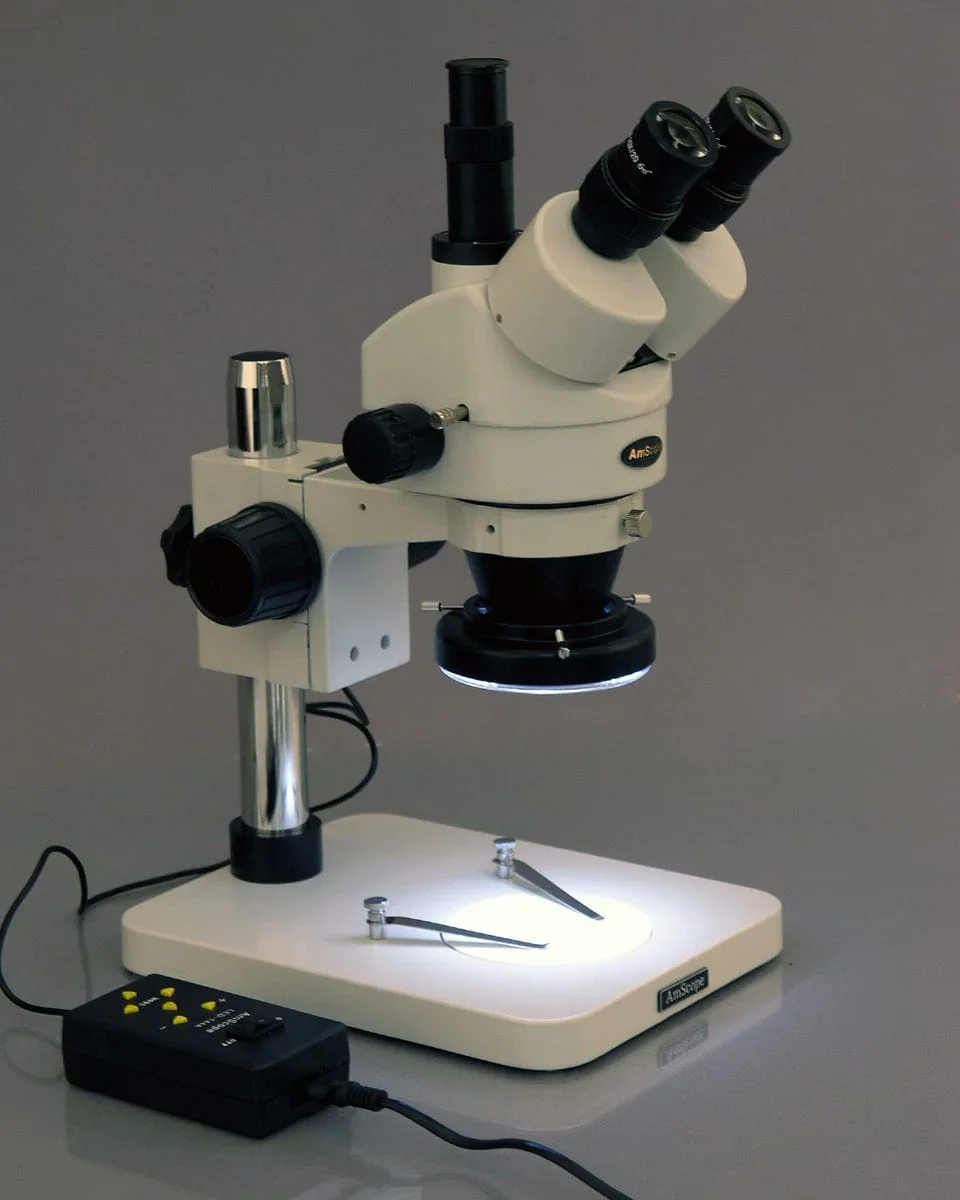 AmScope 3.5X-90X Zoom Stereo Microscope w 4-Zone 144-LED Light + 10MP Digital USB Camera