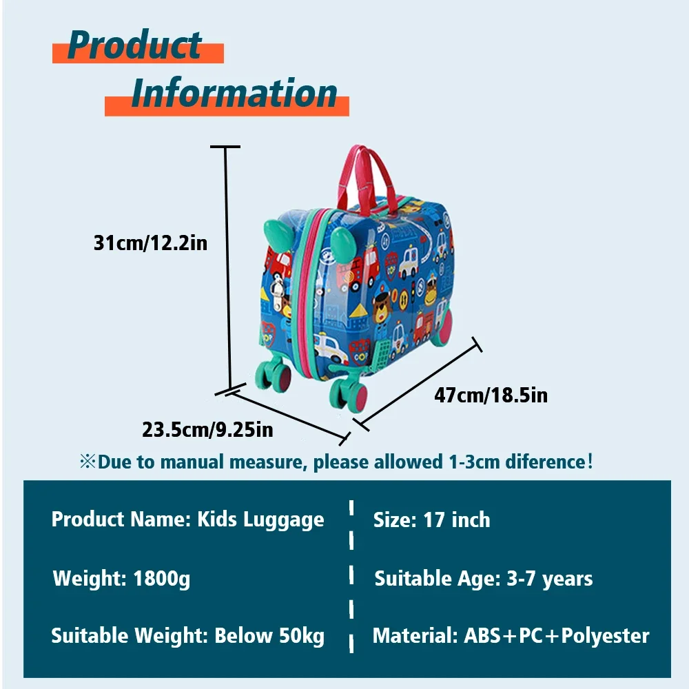 Мультяшный Дорожный чемодан для детей Многофункциональный на колесах со съемным ремешком чемоданы детская тележка