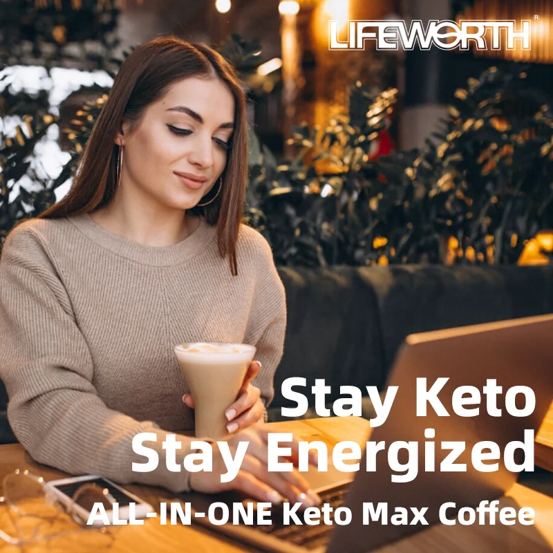 LIFEWORTH Private Label Arabica Original MCT Oil Keto Coffee Instant Drink Fat Burner 15 Servings