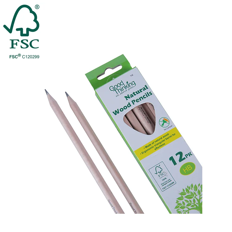 
FSC Certifice No lacquer drawing school pencil,coating writing hb pencil,custom eco-friendly black wood pencil 