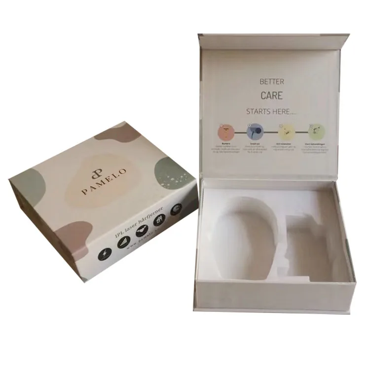 Custom clamshell magnetic packaging box paper box gift box logo color