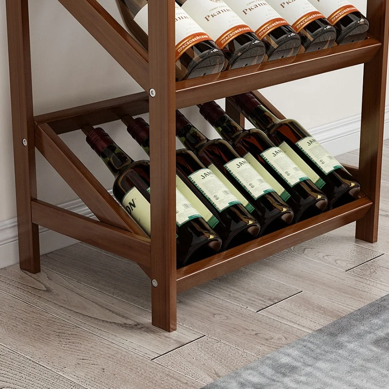 
Haichuan Bamboo Wine Holder Glass Cup shelf storage rack VS aluminum metal shoe storage shelf 