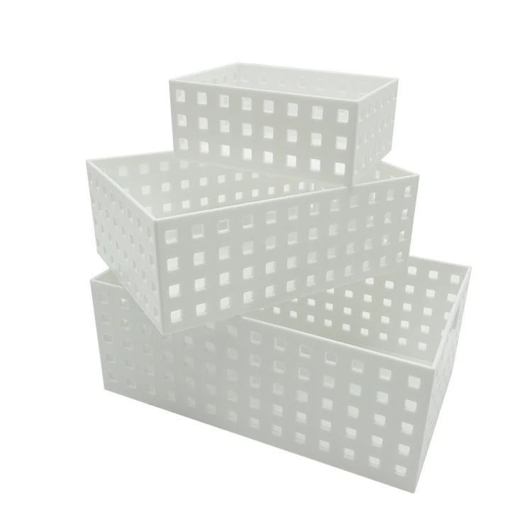 Plastic Bathroom Storage Basket Customized Color Plastic Home Clothes Bathroom Storage Basket Organizer With handle