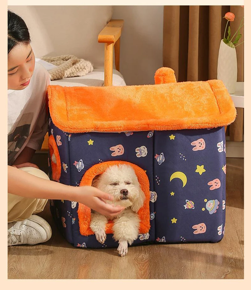 Dog house with foam winner warm cat nest pet products