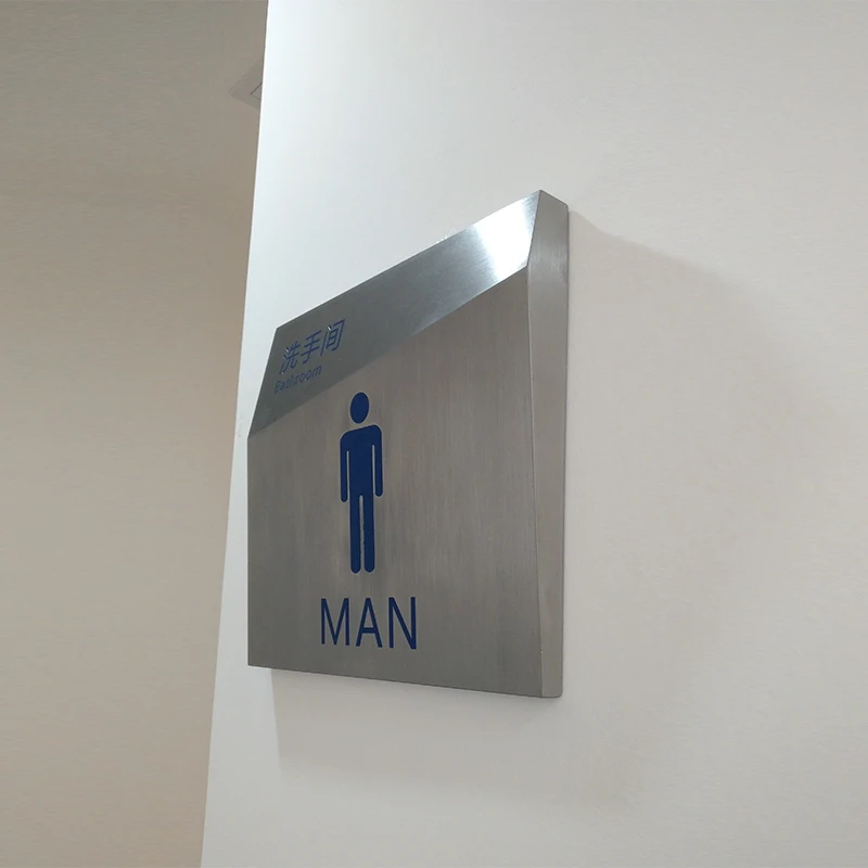 Men Women Toilet Sign stainless steel  Sign  Bathroom Personality WC Plaque Custom