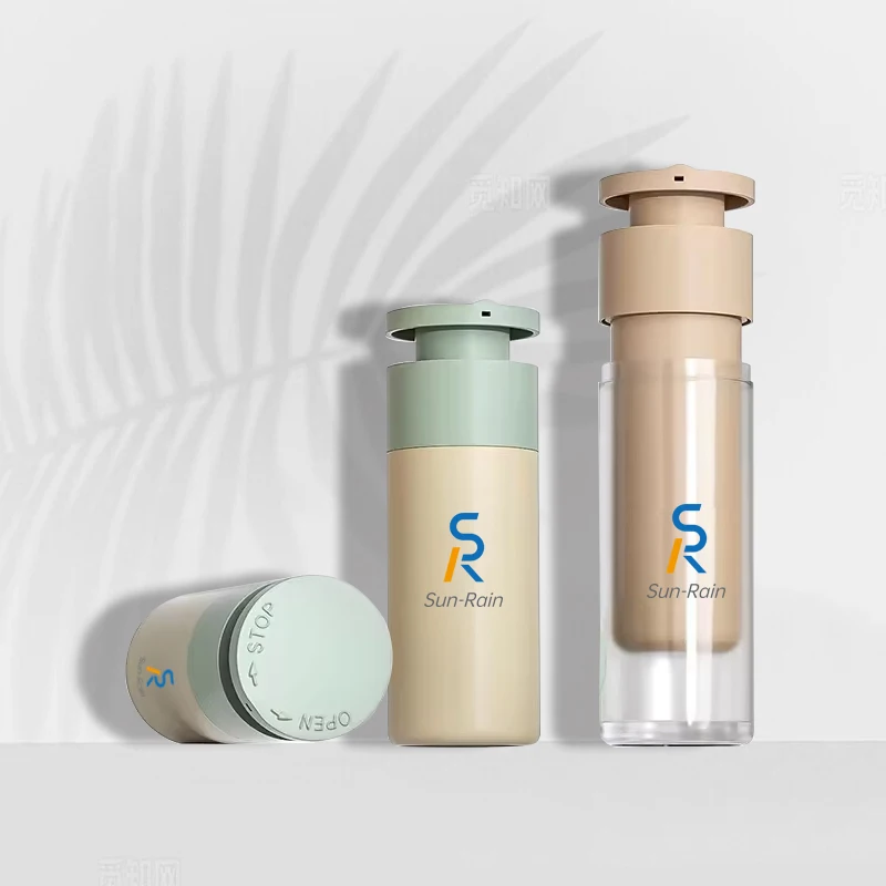 Replaceable refillable Airless Pump Bottle 15ml 30ml 50ml Lotion Cream Serum Airless Pump Bottle Spray Bottle for Cosmetic