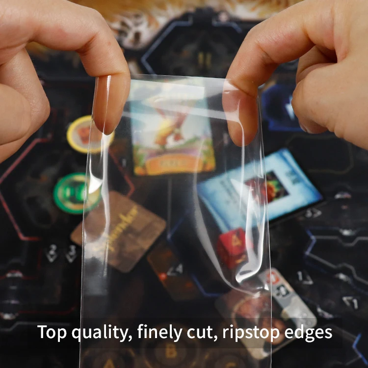 BGS008 UNICORN GAME PLUS Custom OEM Design Playing Boardgame Card Sleeves Deck Protector, Clear Plastic Tarot Card Sleeve