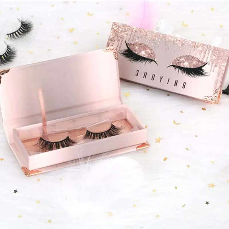 Make Your Own Brand Blank Eyelash Box 25 mm Lash Cases Custom High Quality Private Label Drip Eyelash Box
