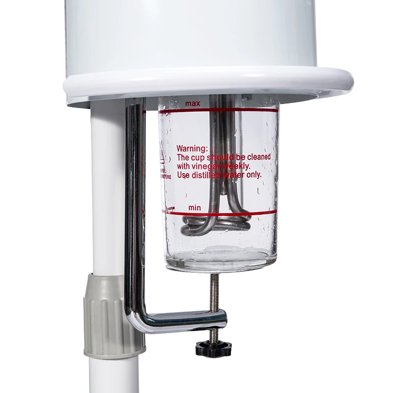 Multifunctional Beauty Salon Home Single Tube Sprayer Skin Care Equipment Glass cup Facial Steamer with stand