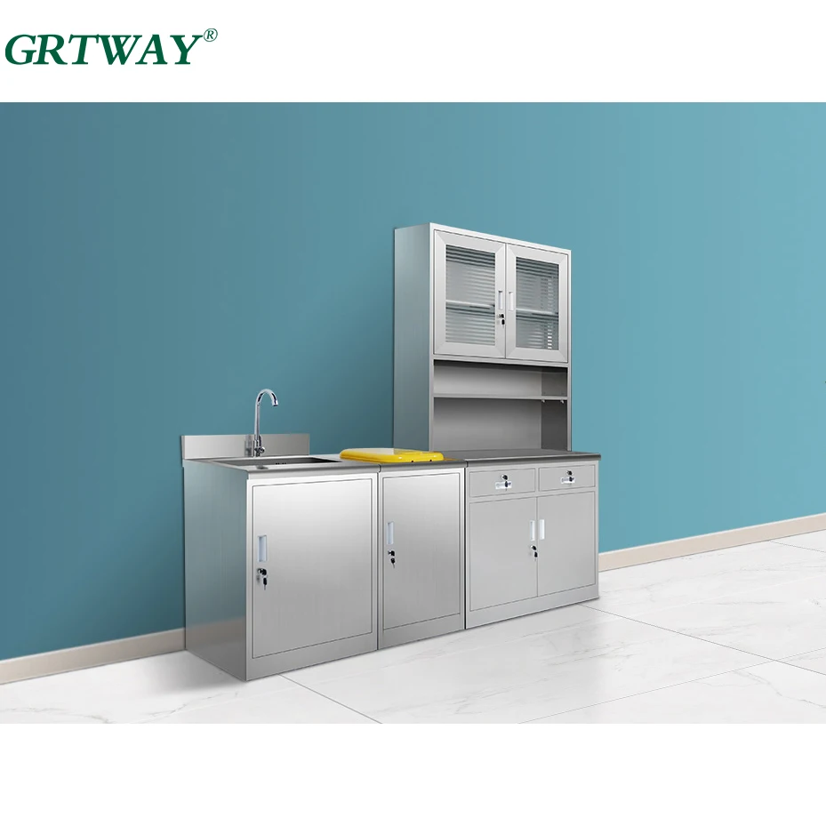 LAB026 Stainless Steel Laboratory Cabinets Furniture with Sink for Science Lab Furniture Work Benches