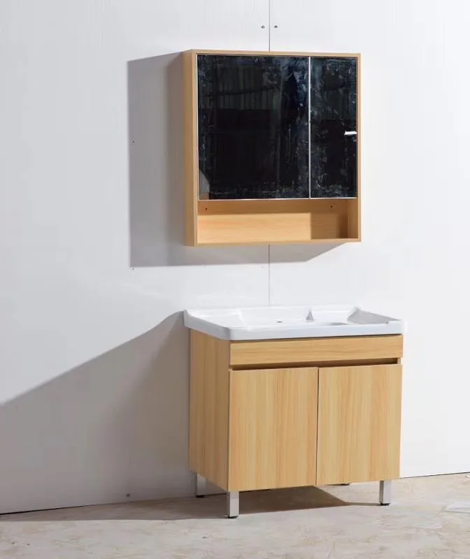 Hot Sale Bathroom Vanity Units Bathroom Cabinet Set Modern Silver Mirror China with Sink and Side Cabinet Wall Hung Waterproof