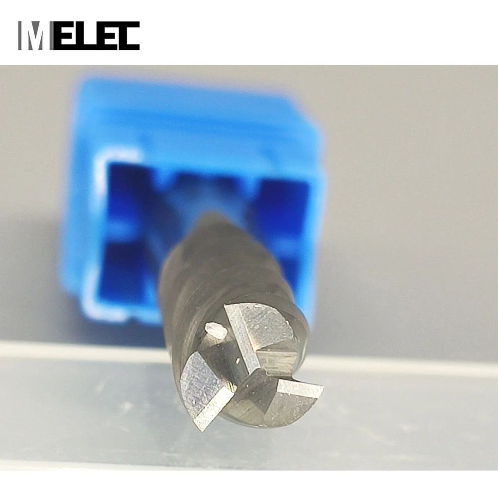 MELEC CNC tools hrc55 D10*75mm customized size solid carbide 3 blades flat square milling cutter